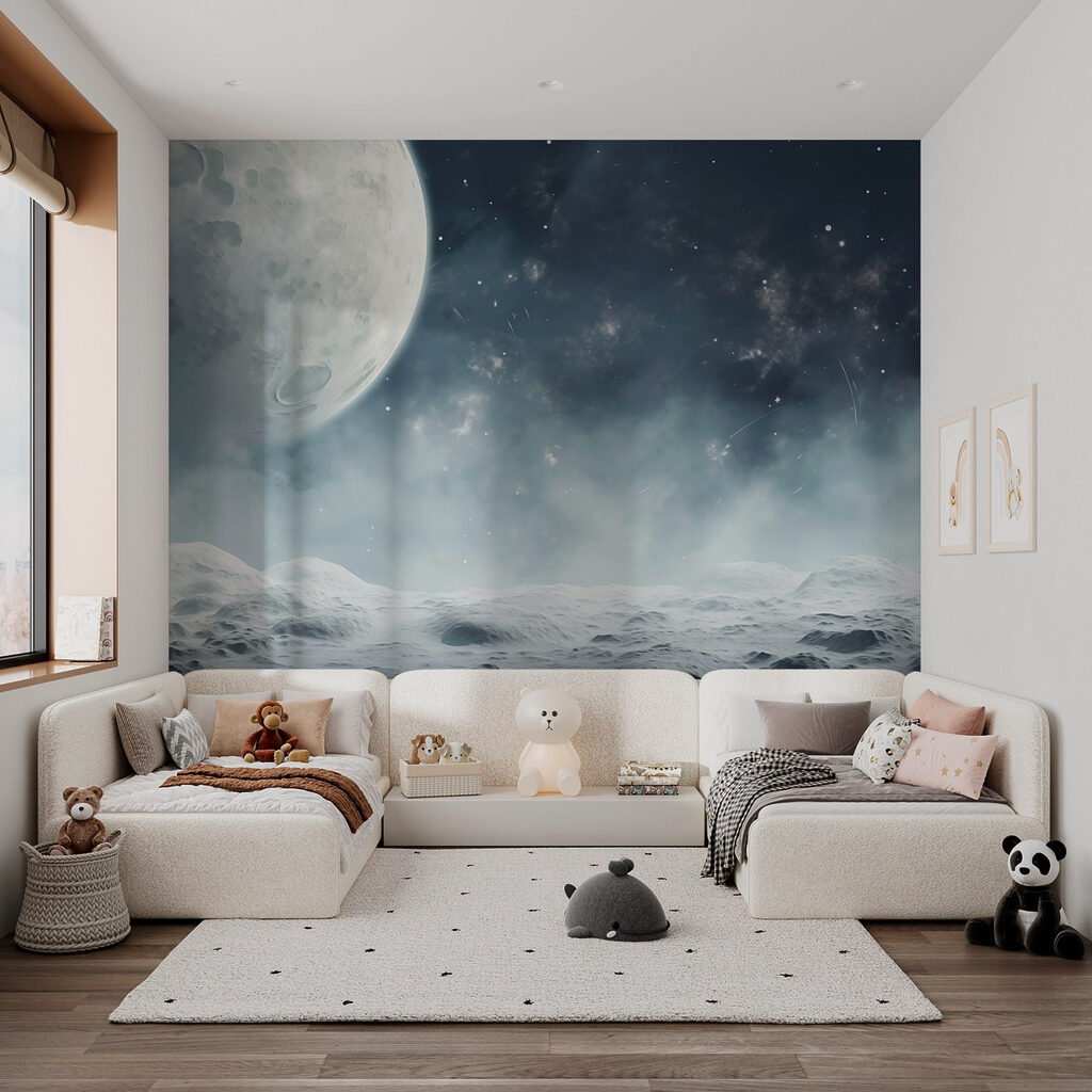 Měsíc nad zasněženou plání — interiér 2
