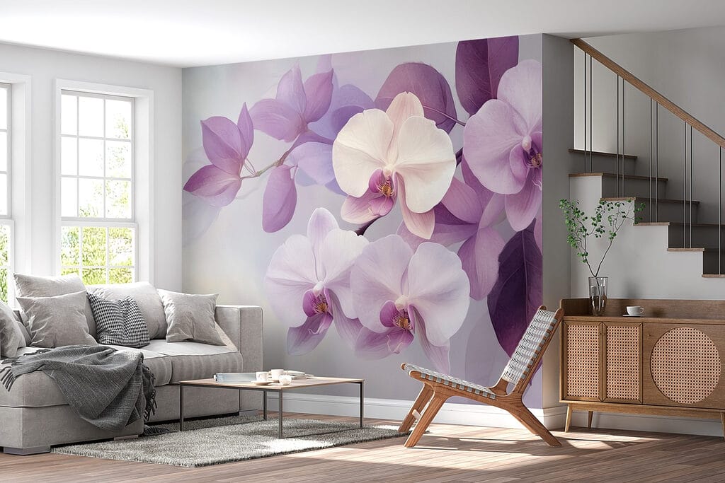 Orchideje mezi fialovými listy — interiér 5