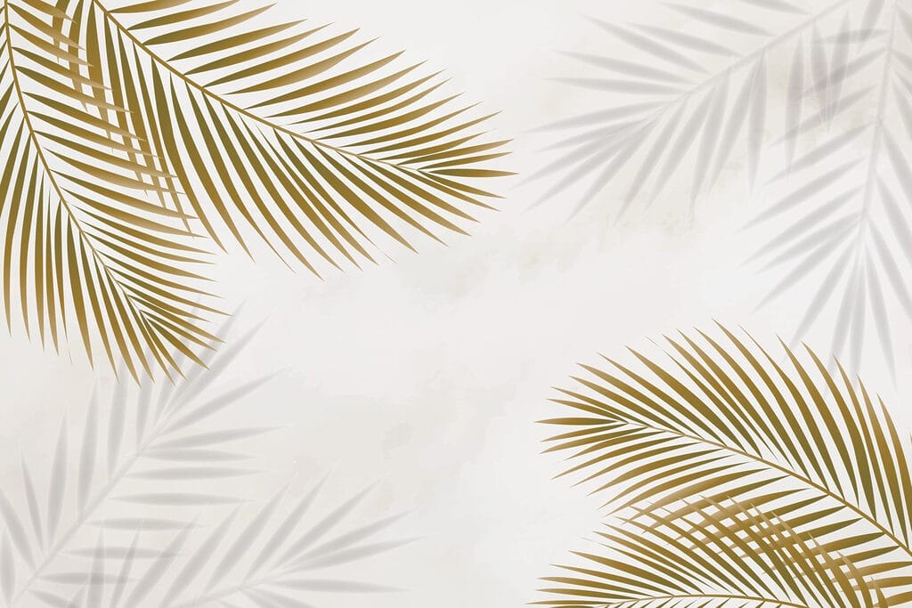 Palmové listy a stíny — celý design