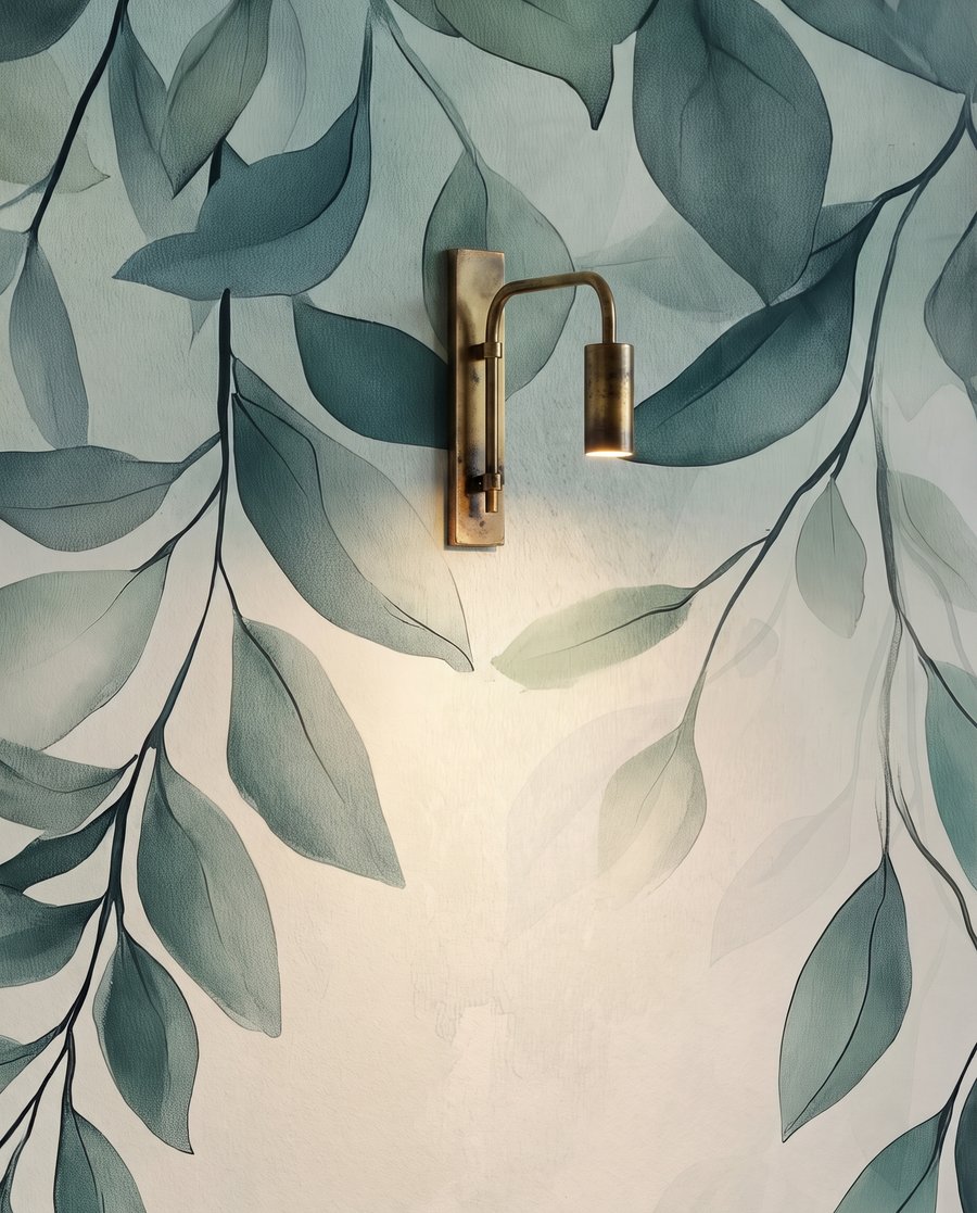 Zelené girlandy nad světlem — detail