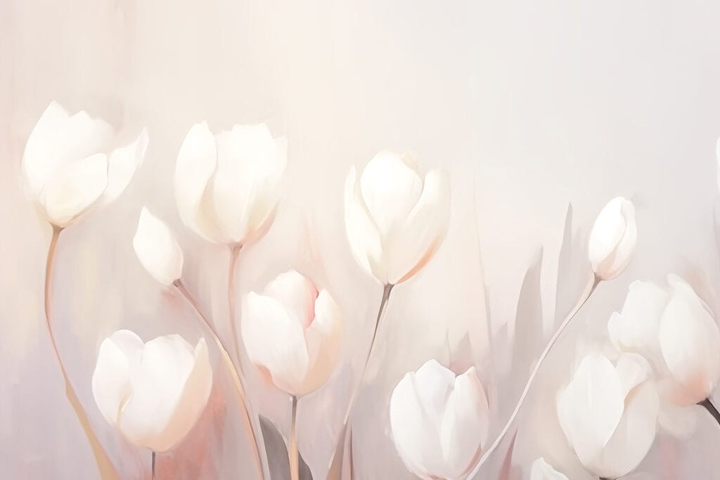 Světlé tulipány — celý design