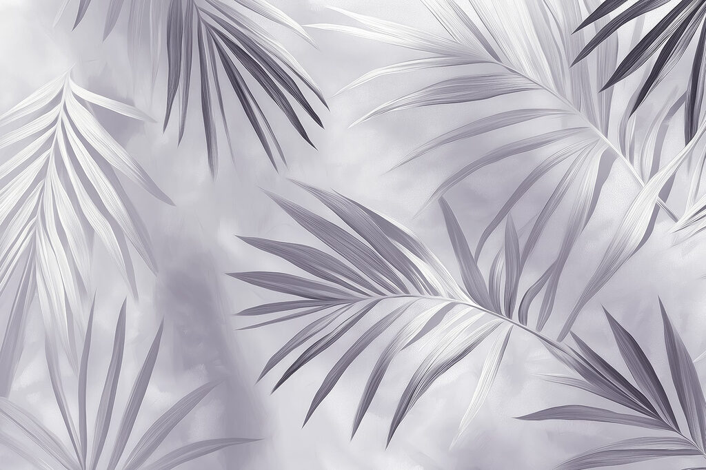 Palmové listy se kříží — celý design