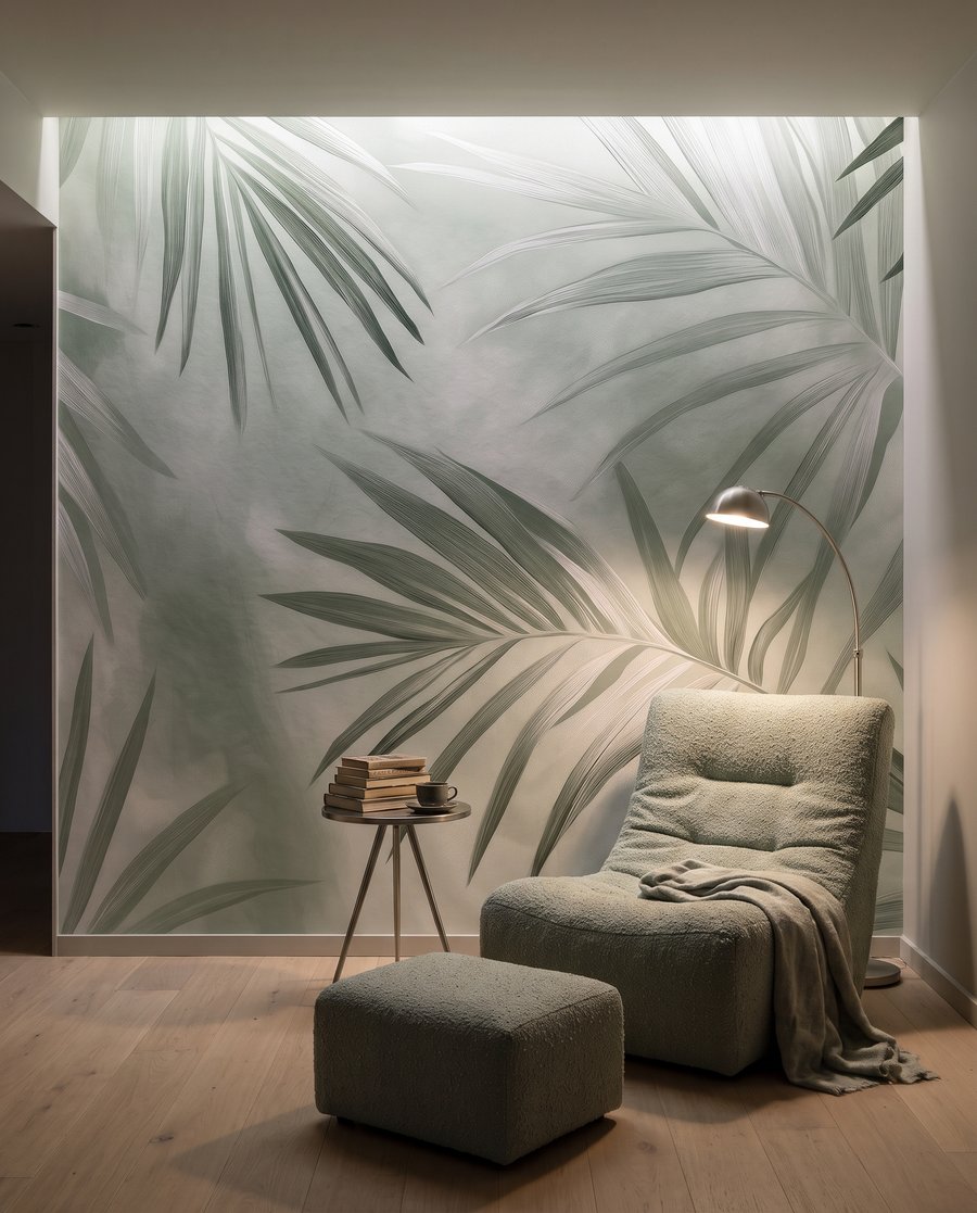 Palmové listy se kříží — interiér 4