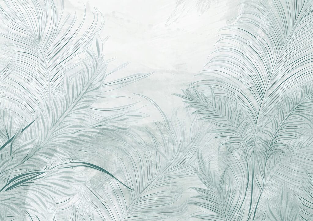 Jemné palmové listy — celý design