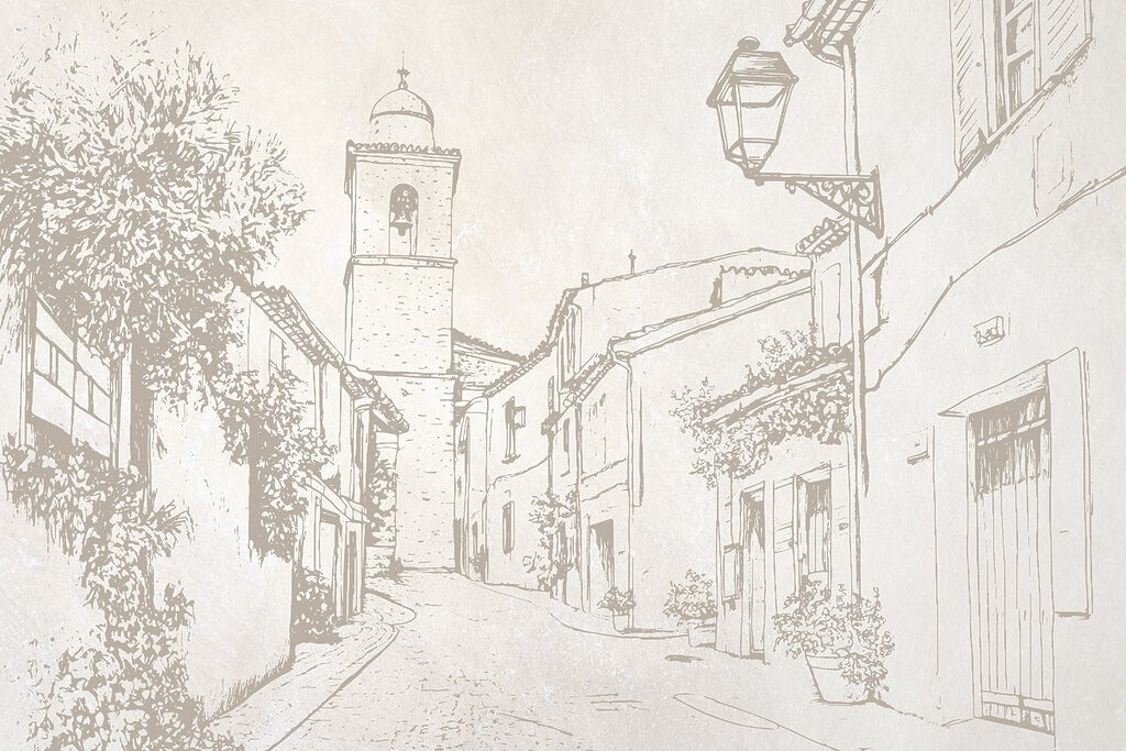 Ulice s věží — celý design