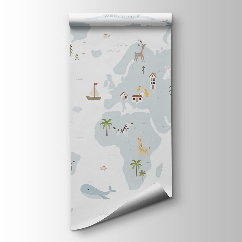 Mapa světa s cestovateli — zobrazení produktu
