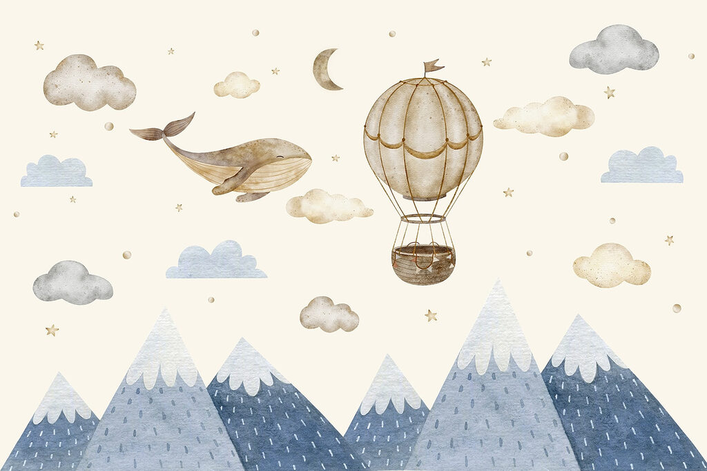 Velryba s balónem — celý design
