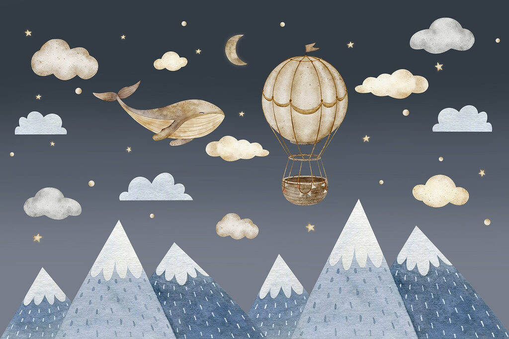 Velryba s balónem — celý design