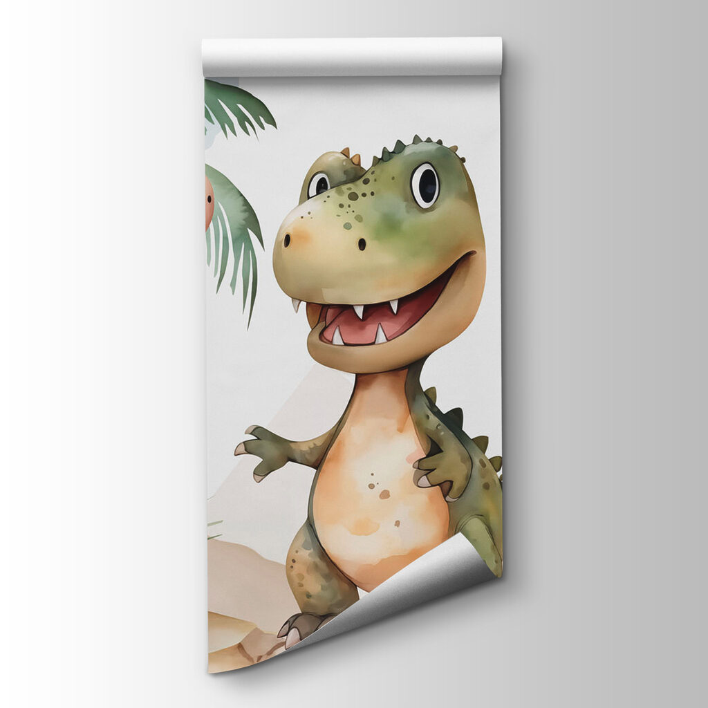 Tři dinosauři pod palmami — zobrazení produktu