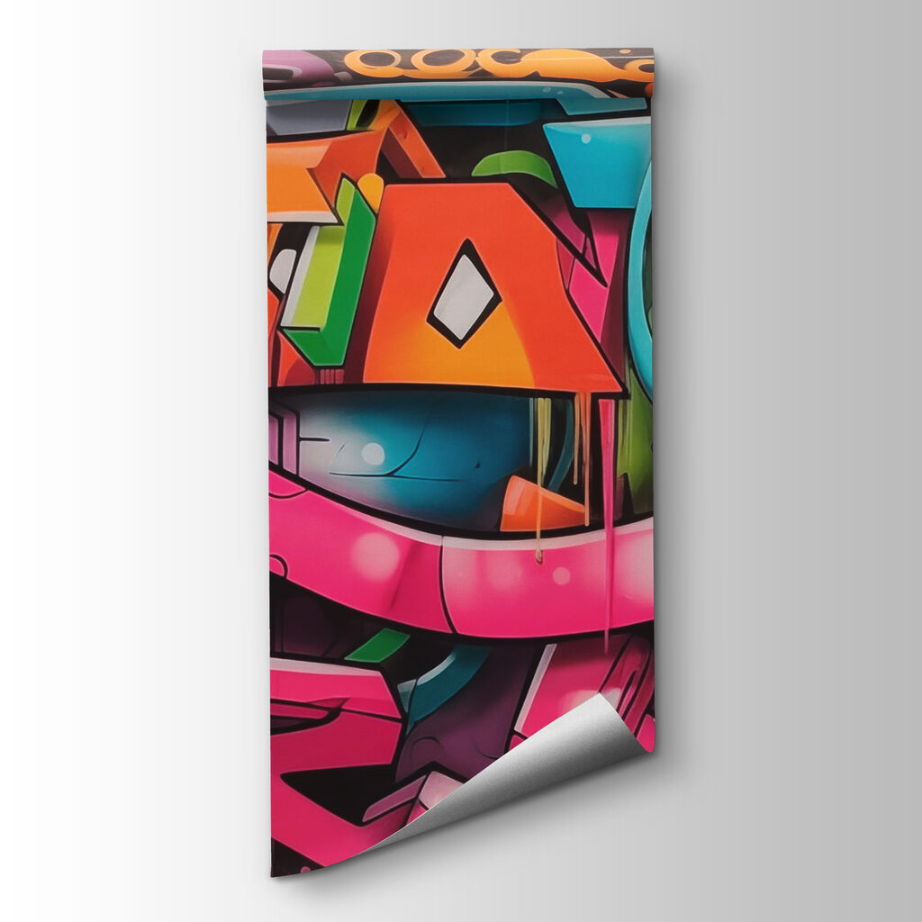 Barevné graffiti se sluchátky — zobrazení produktu