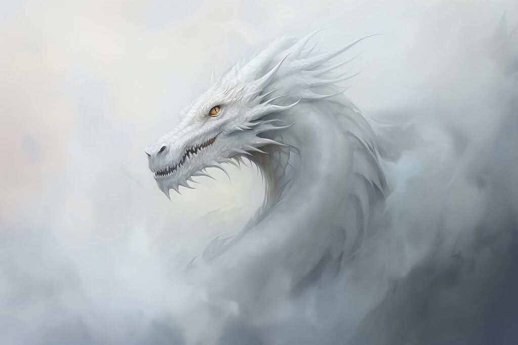 Bílý drak z mlhy — celý design