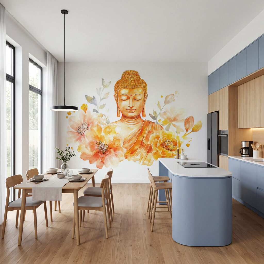 Buddha mezi plnými květy — interiér 2