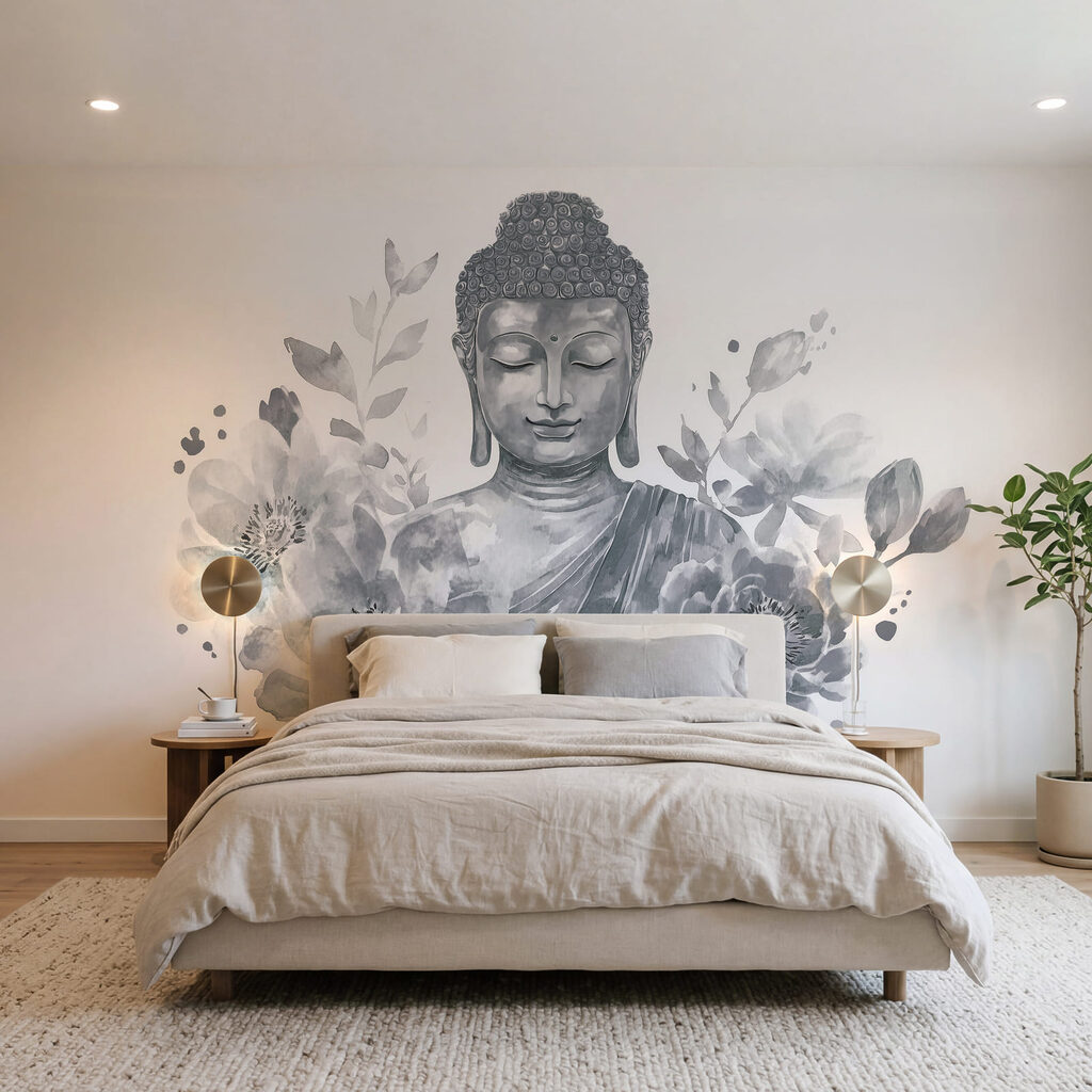 Buddha mezi plnými květy — interiér 2