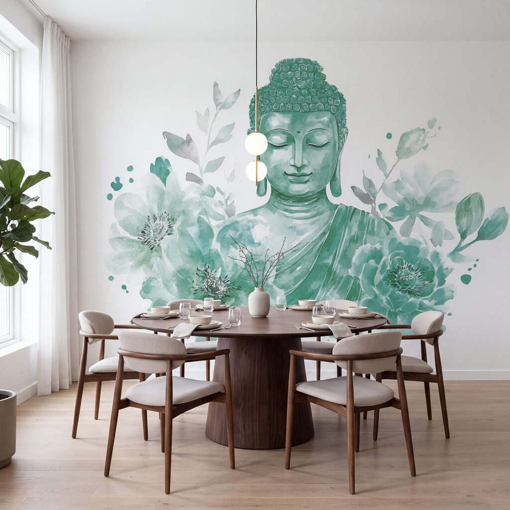 Buddha mezi plnými květy — interiér 3