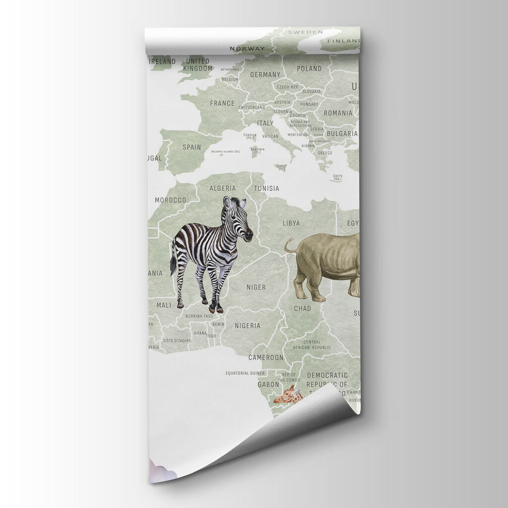 Mapa světa s balóny — zobrazení produktu