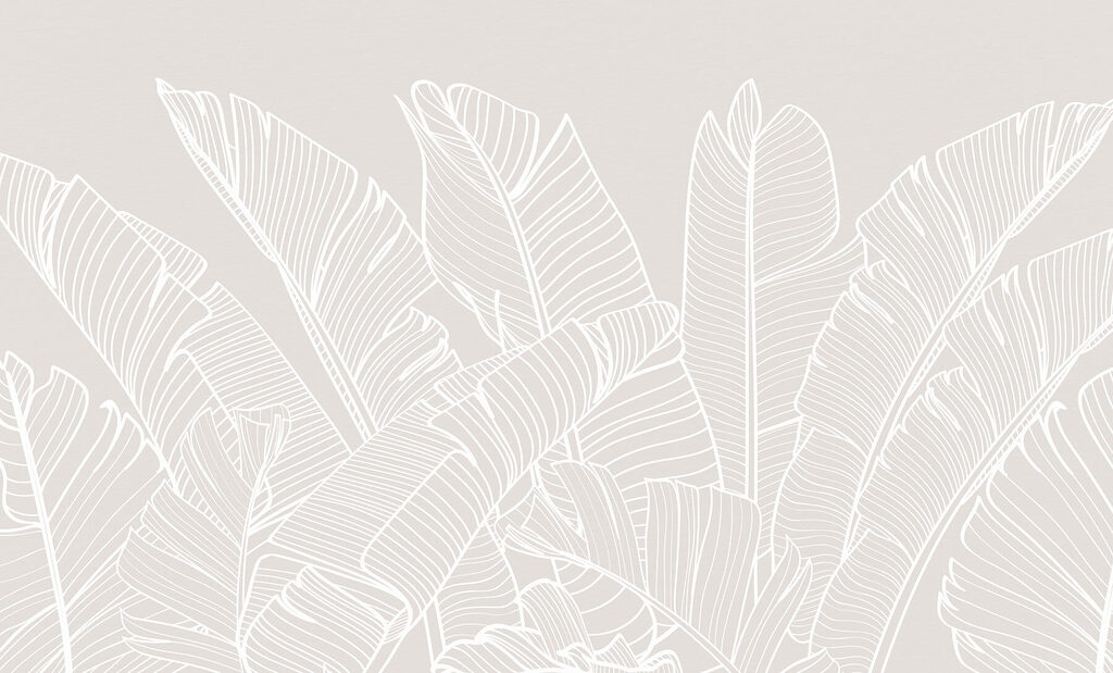 Vlající tropické listy — celý design