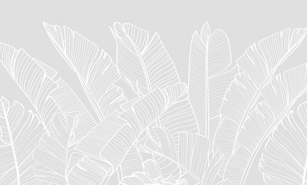 Vlající tropické listy — celý design
