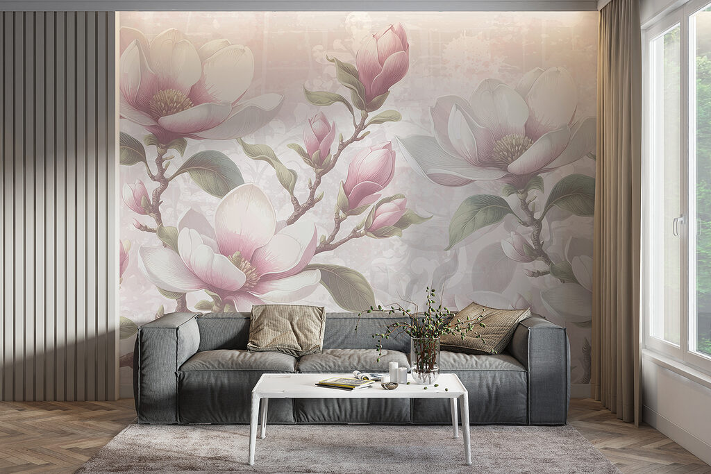 Magnolie na šedém pozadí — interiér 5