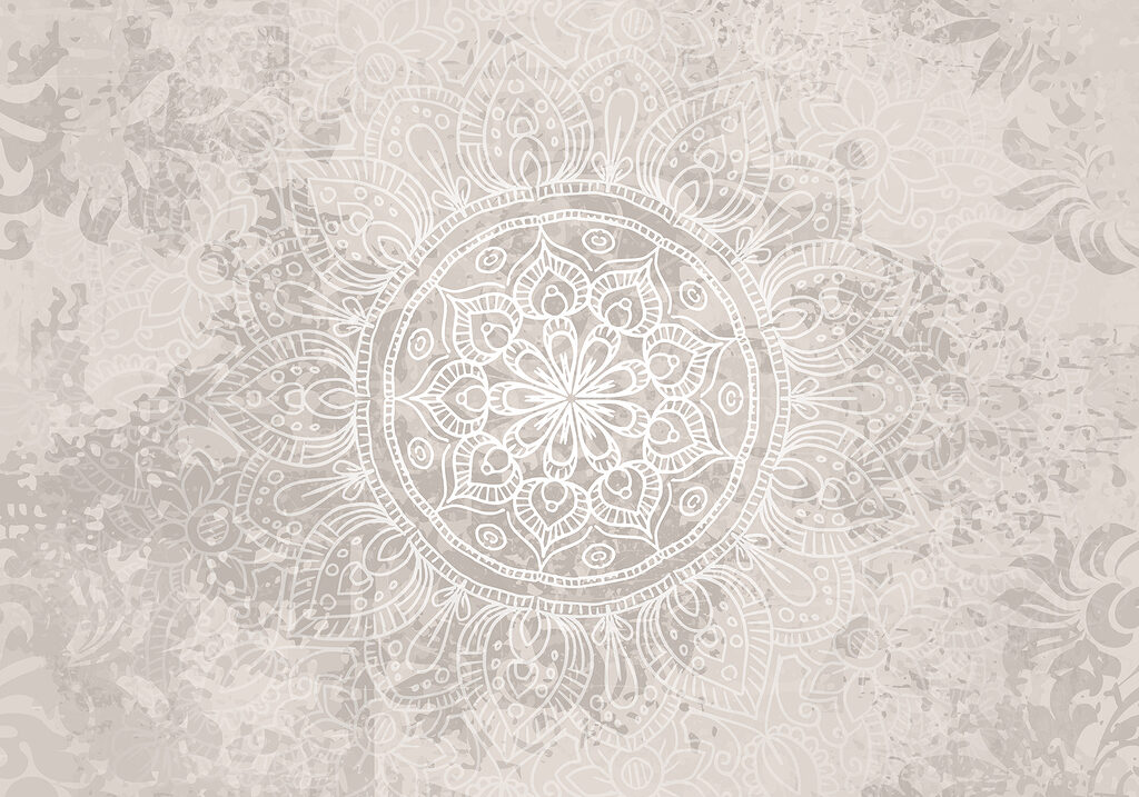Mandala na starém pozadí — celý design