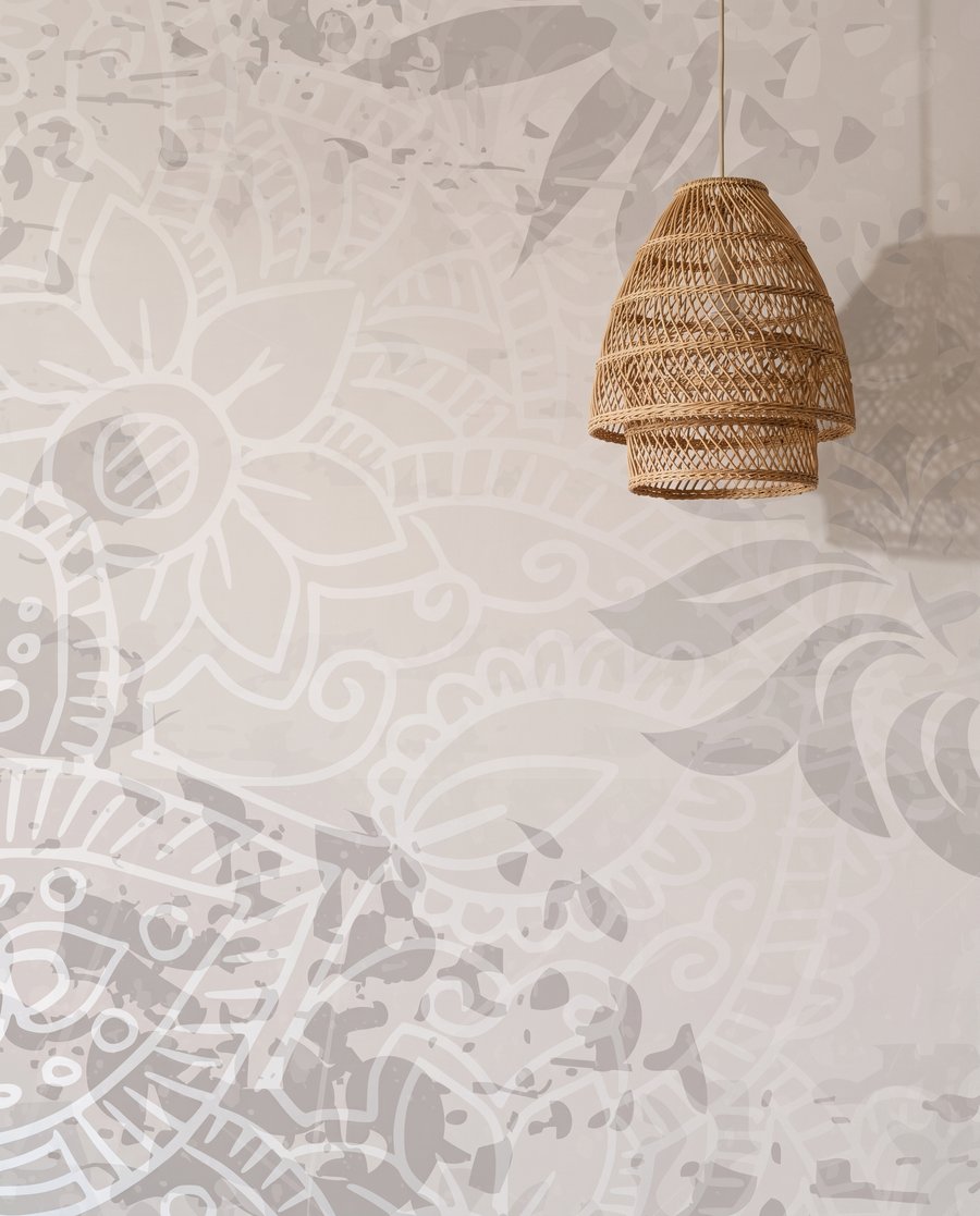 Mandala na starém pozadí — detail