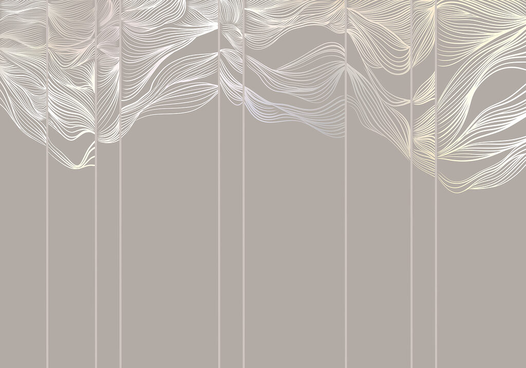 Bílé vlnité linie — celý design
