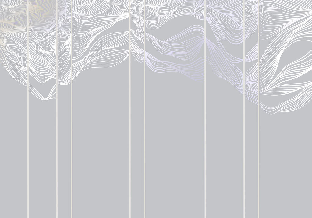 Bílé vlnité linie — celý design