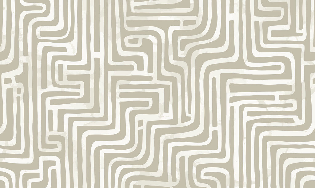 Bílé klikaté linie — celý design