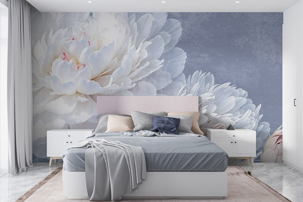 Detailní záběr vrstvených květů — interiér 1