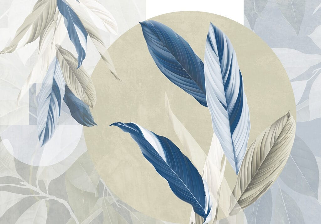 Dlouhé listy mezi kruhy — celý design