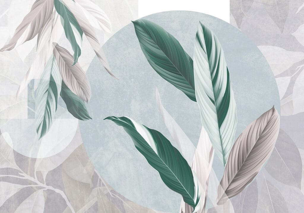 Dlouhé listy mezi kruhy — celý design