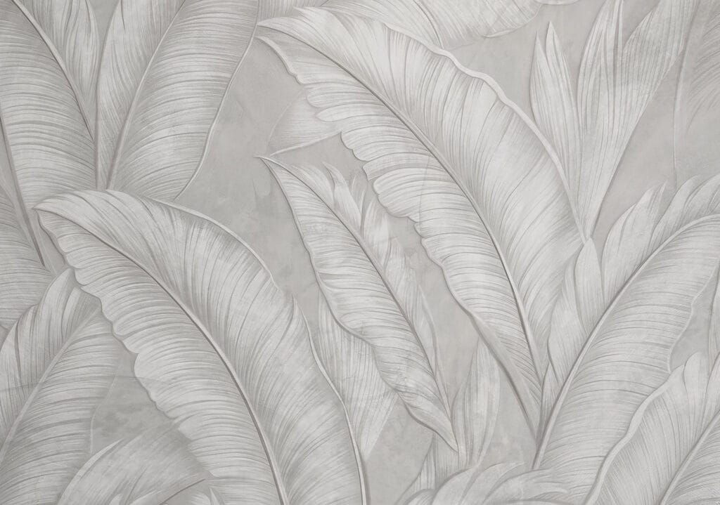 Zakřivené žilky v šedi — celý design