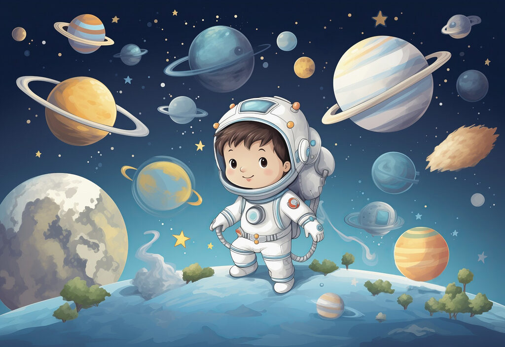 Kosmický cestovatel mezi planetami — celý design